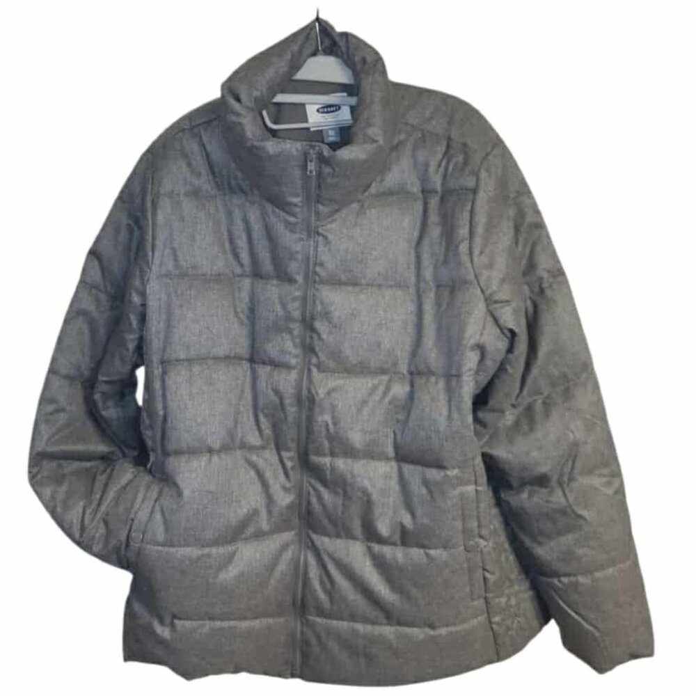 Old Navy Puffer Jacket Coat Women's Sz XXL Cabincore Outdoor Wear Neutral